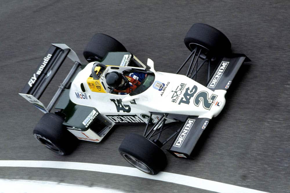 Jacques Laffite in his Williams FW08C-Ford Cosworth.