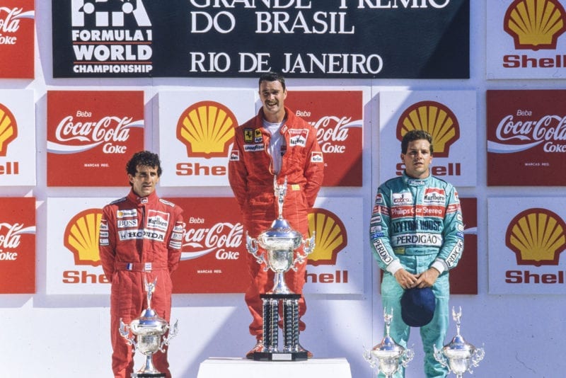 1989 Brazilian GP podium