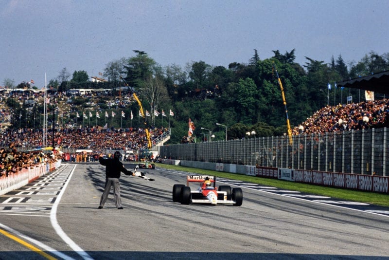 1989 San Marino GP Senna finish