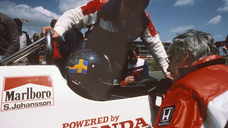 2 Stefan Johansson Spirit F1 team 1983 British GP Silverstone