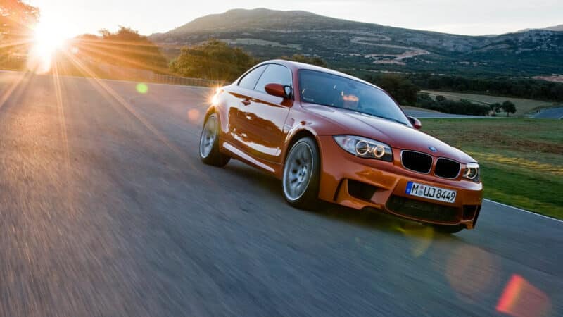 2011 BMW 1 Series M Coupe in sunset