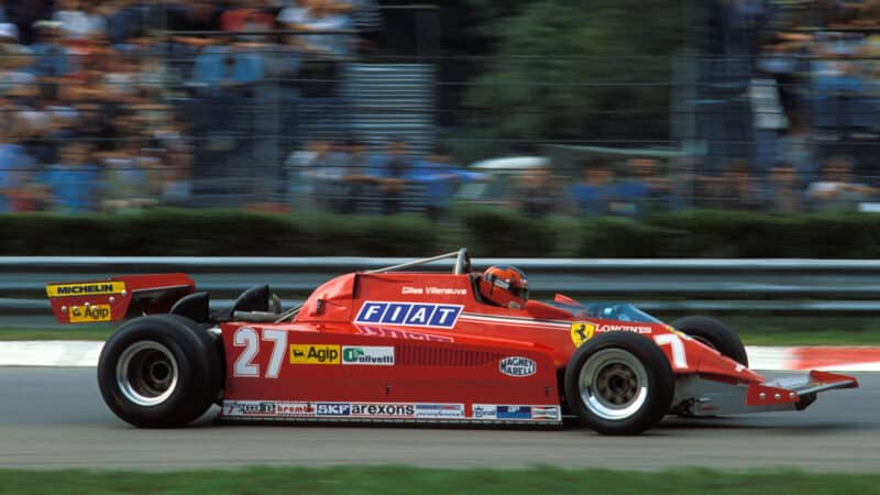 3 Gilles Villeneuve Ferrari 1981 Italian GP Monza