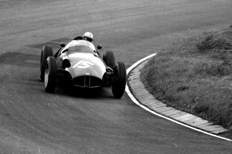 Harry Schell in BRM P25, in 2nd position