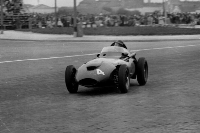 Tony Brooks driving his Vanwall.