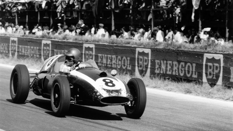 MOTORSPORT - F1 1959 - FRANCE GP - REIMS - PHOTO: LAT / DPPI JACK BRABHAM / COOPER T51 CLIMAX - ACTION