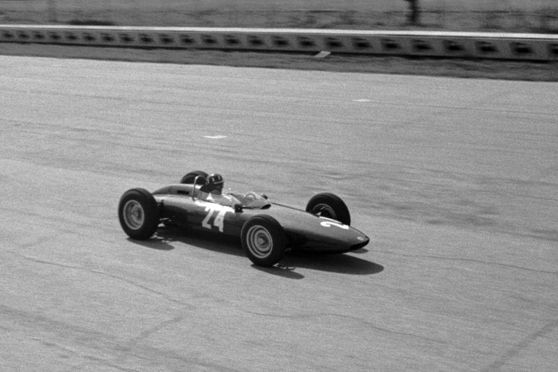 Graham Hill in his BRM P48/57.