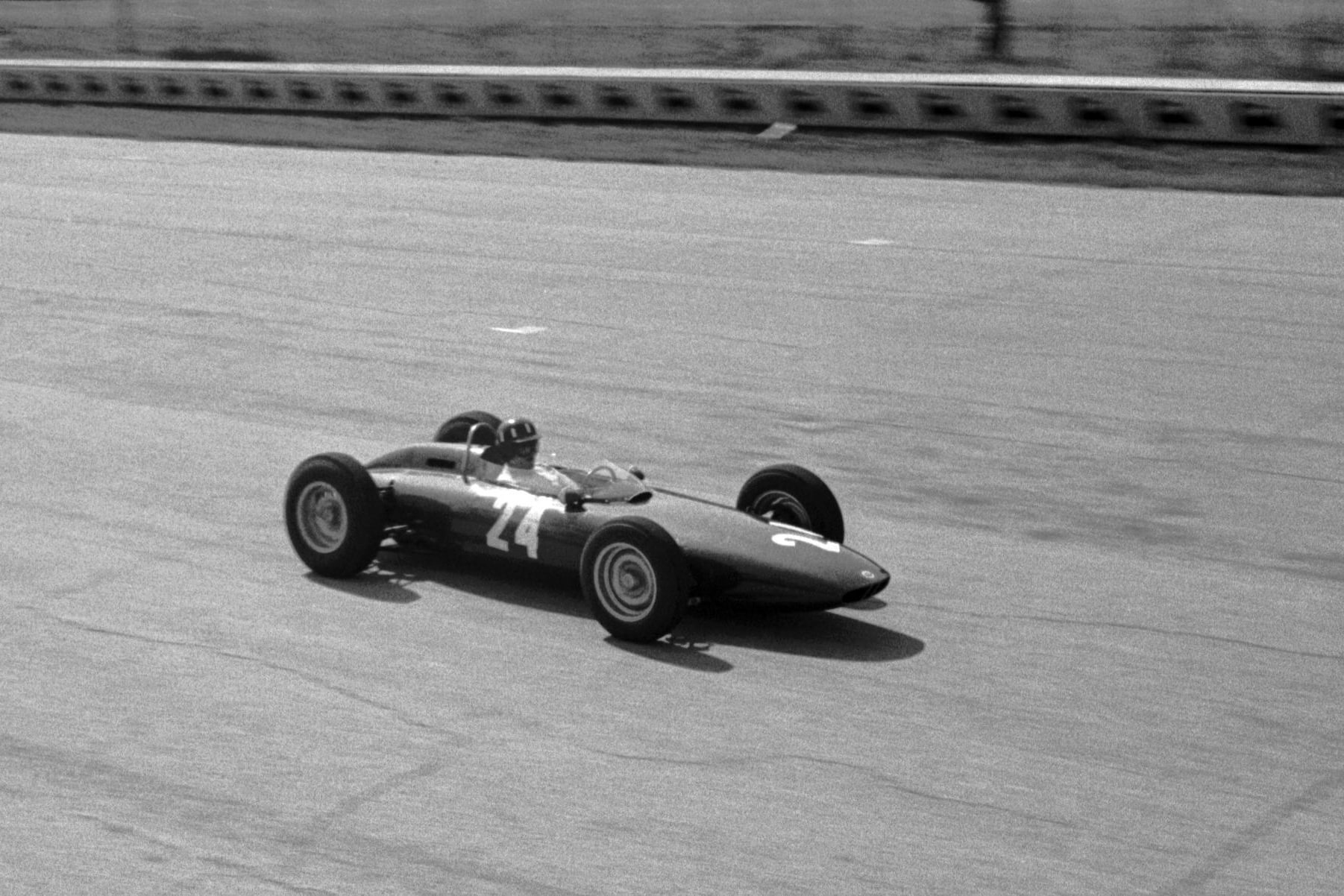 Graham Hill in his BRM P48/57.