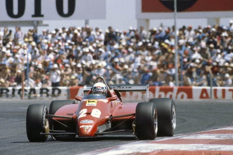 Didier Pironi took his Ferrari 126C2 to 3rd position.