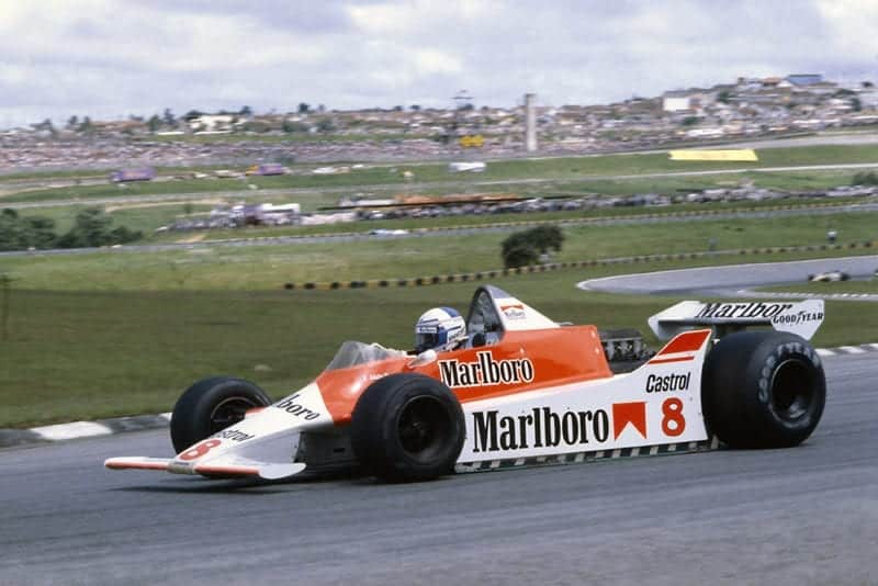 Alain Prost in his McLaren M29B-Ford Cosworth.