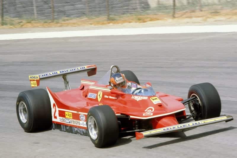 Gilles Villeneuve at the wheel of his Ferrari 312T5