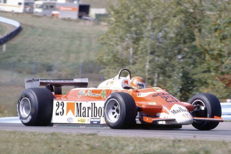 Bruno Giacomelli in his Alfa Romeo 179B.