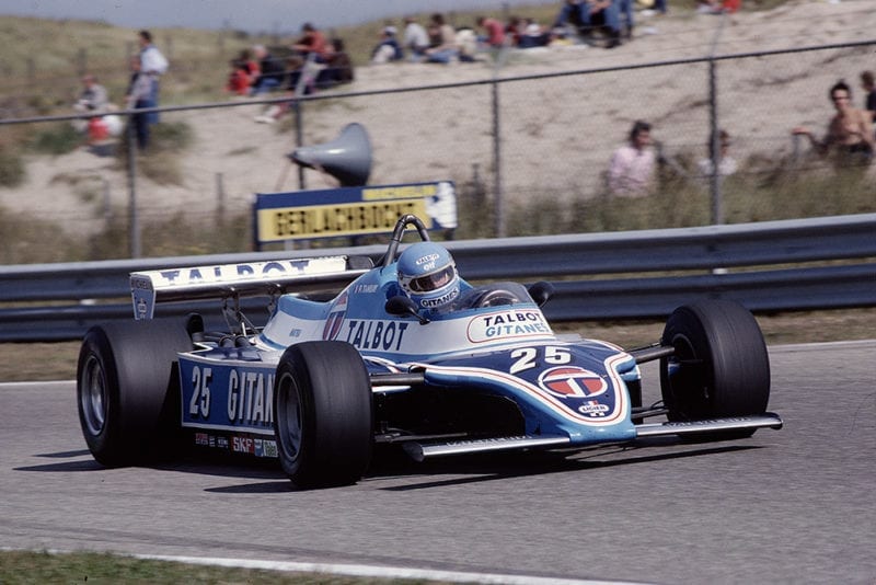 Patrick Tambay in his Ligier JS17 Matra.