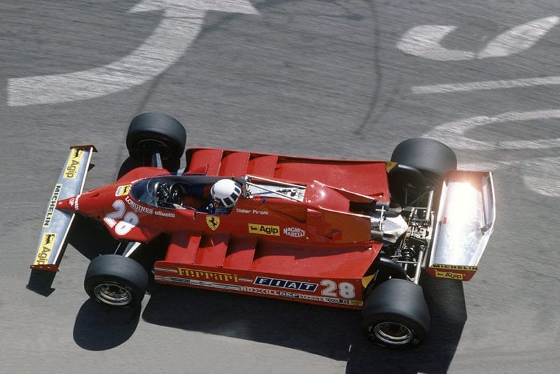 Didier Pironi in a Ferrari 126C.