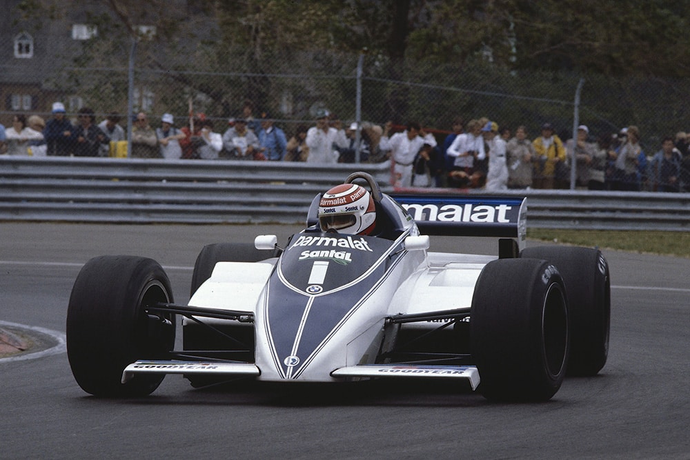 Nelson Piquet in his Brabham BT50 BMW.