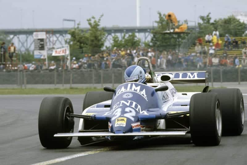 Riccardo Paletti (Osella FA1C-Ford Cosworth) in practice. He was killed in a startline accident in the race.