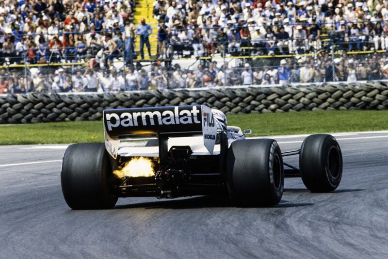 Riccardo Patrese, in a Brabham BT52 BMW.