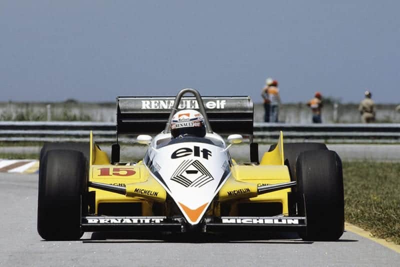 Alain Prost in his Renault RE30C.