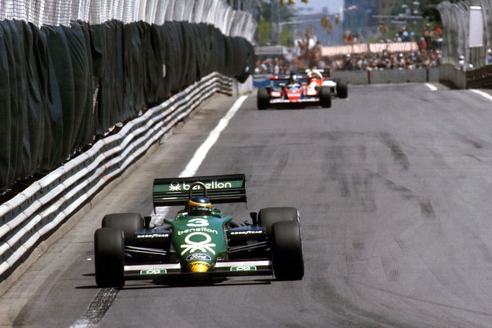 Michele Alboreto in his Tyrrell 011 Ford.