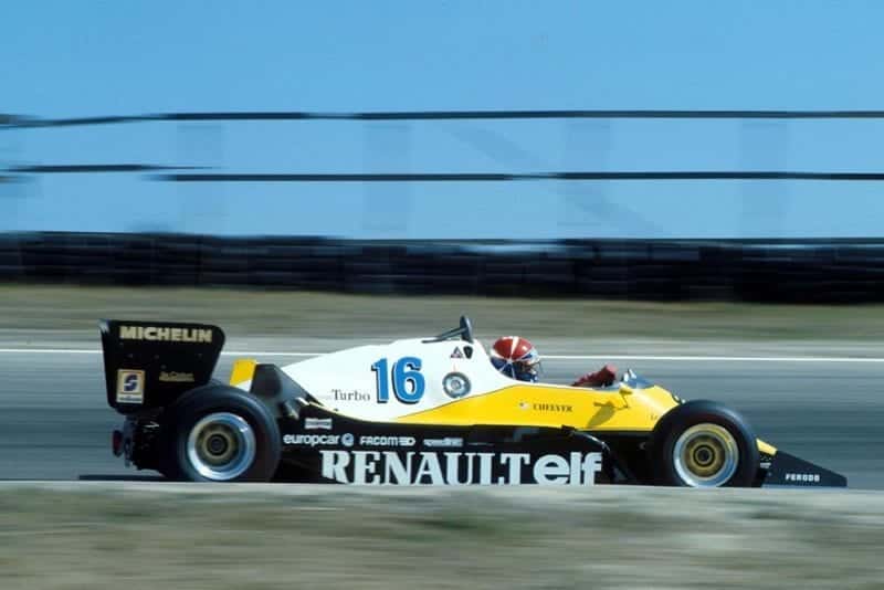 Eddie Cheever (Renault RE40) retired from the race.