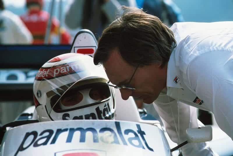 Nelson Pique and Bernie Ecclestone Brabham Team Owner.
