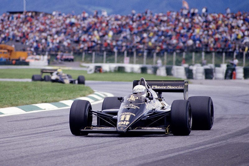 Elio de Angelis in his Lotus 97T Renault.