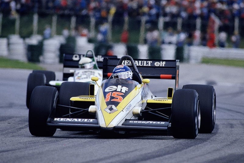 Patrick Tambay driving his Renault RE60B.