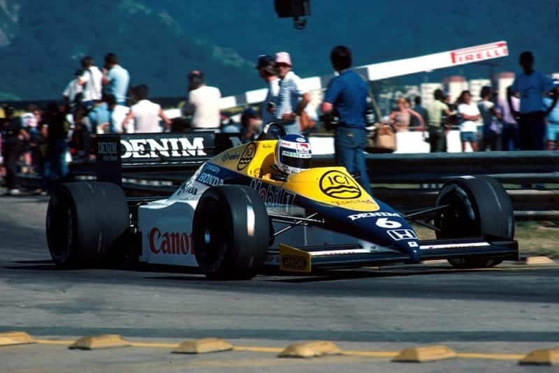 Keke Rosberg in a Williams FW10 led for the first ten laps before his turbo blew.