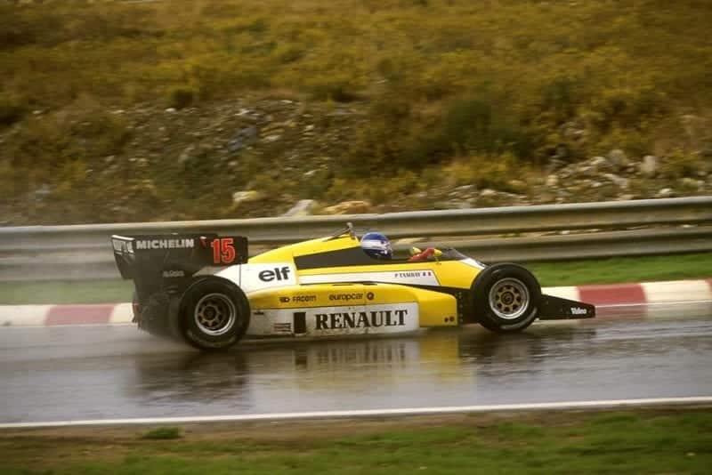 Pactrick Tambay driving his Renault RE60.