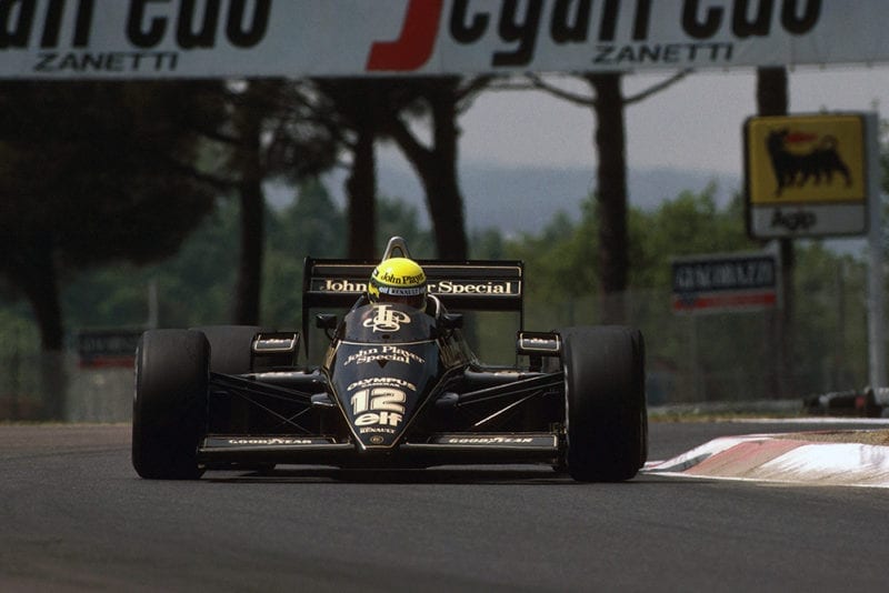 Ayrton Senna in his Lotus 97T.