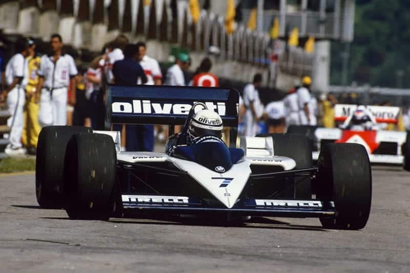Riccardo Patrese retired in his Brabham BT55-BMW.