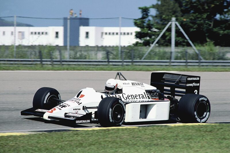 Martin Brundle driving his Tyrrell 014 Renault.