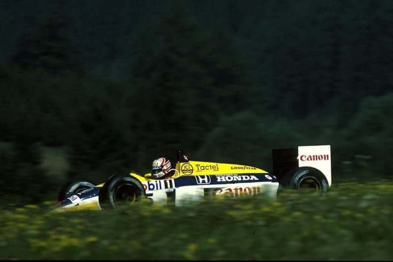 Nigel Mansell did not finish in his Williams FW11.