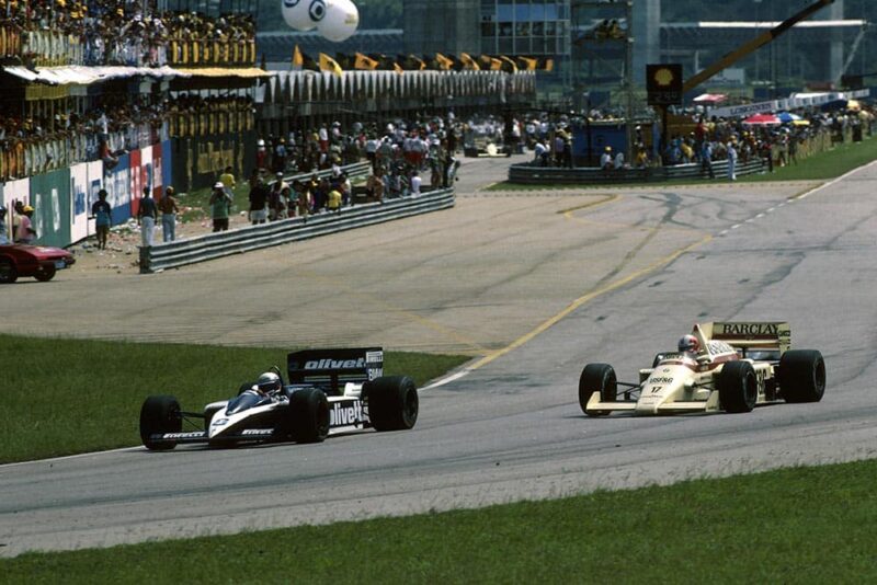 Elio De Angelis in his Brabham BT55.