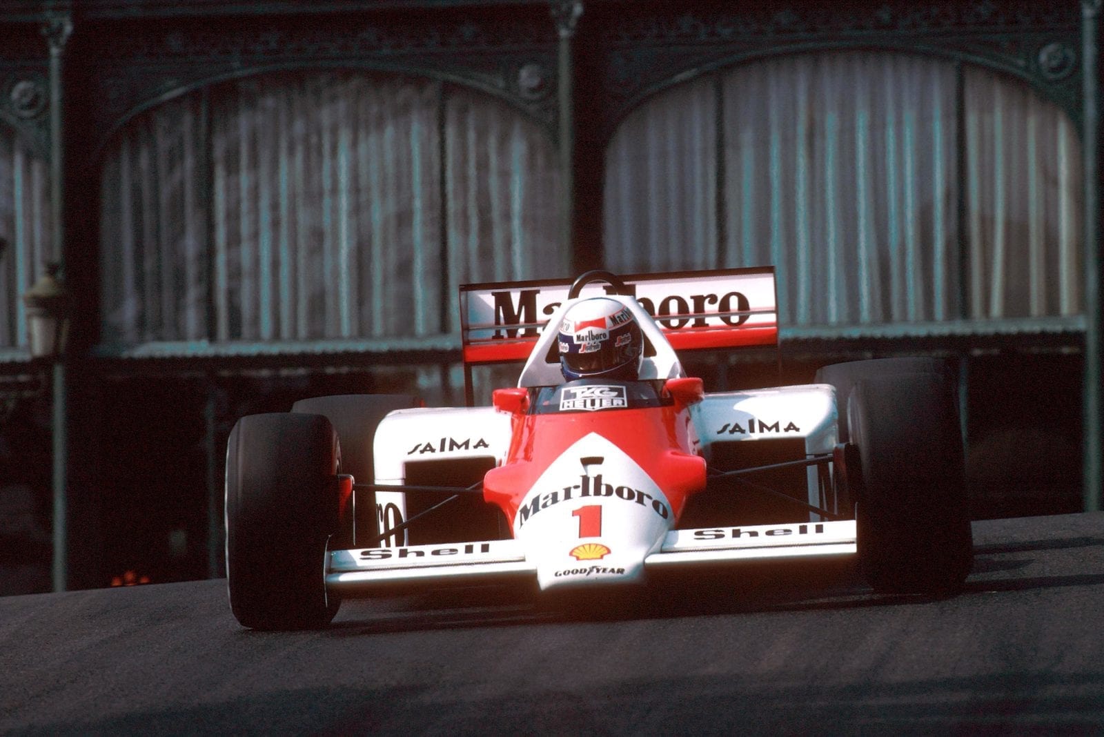 McLaren's Alain Prost took his third consecutive Monaco win