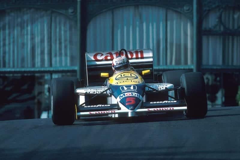 Nigel Mansell in his Williams FW11.
