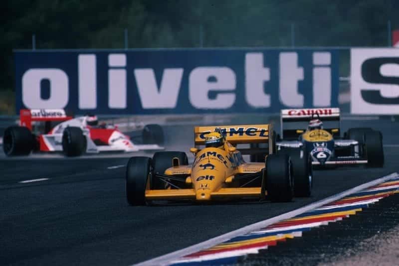 Ayrton Senna at the wheel of his Lotus 99T.