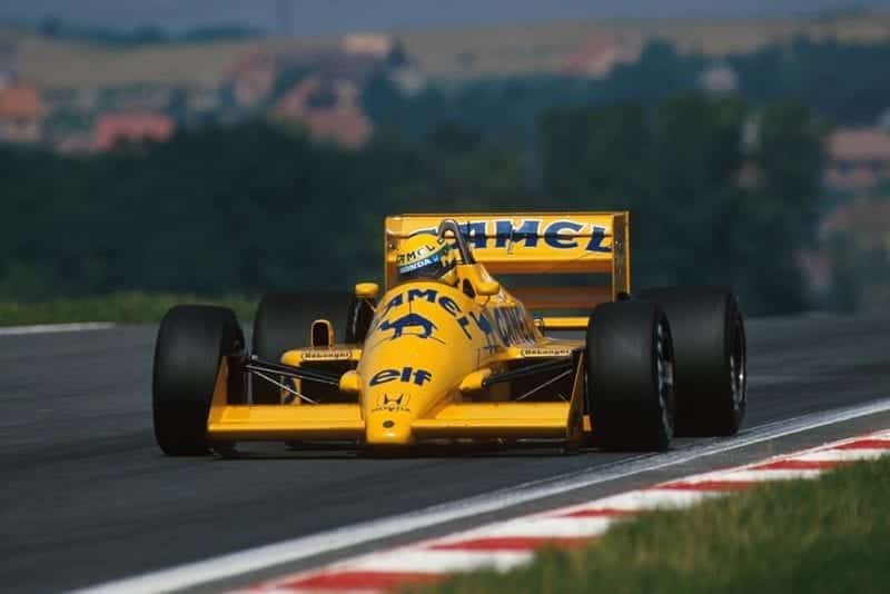 2nd place Ayrton Senna in his Lotus 99T.