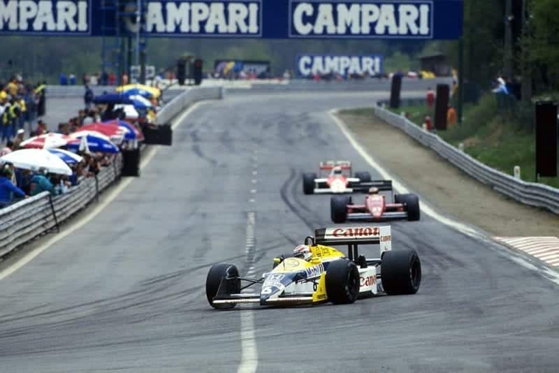 Nelson Piquet in his Williams FW11B.