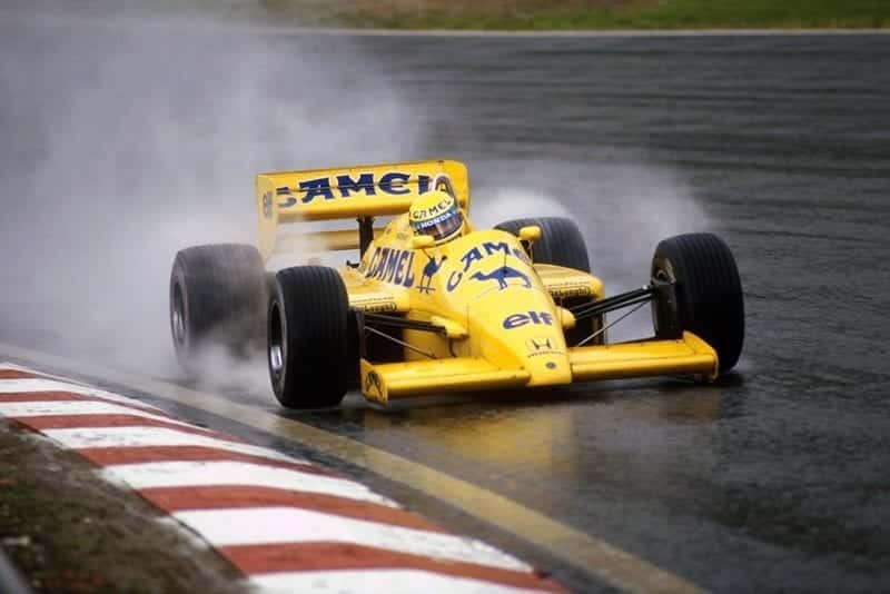 Ayrton Senna driving his Lotus 99T.