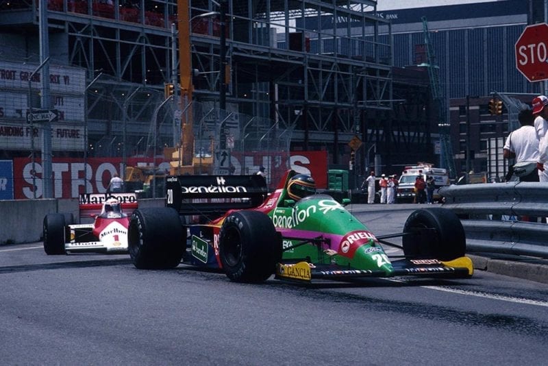 Thierry Boutsen driving his Benetton B187.