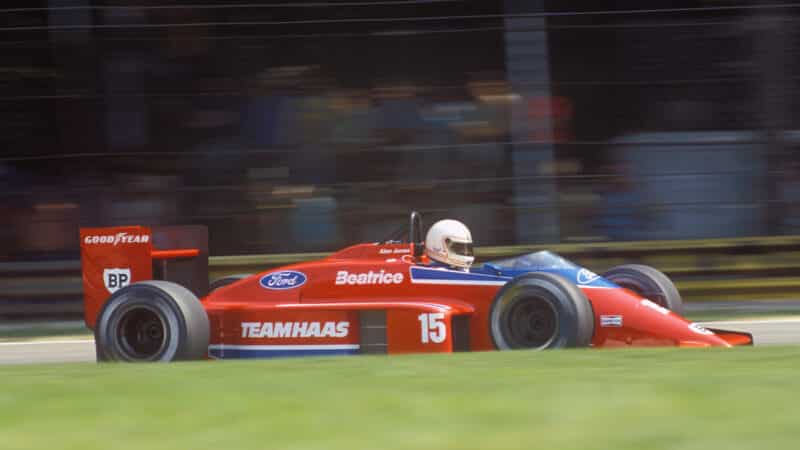 Alan Jones in Beatrice F1 car