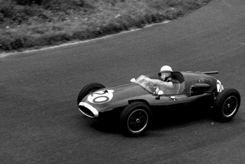 Bruce McLaren on his grand prix debut at the Nurburgring in 1958