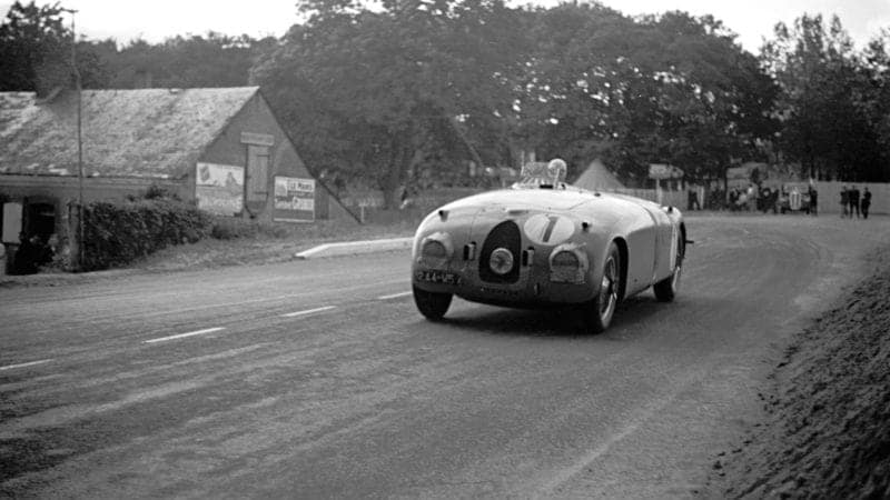 Bugatti of Jean-Pierre Wimille and Pierre Veyron at Le Mans in 1939