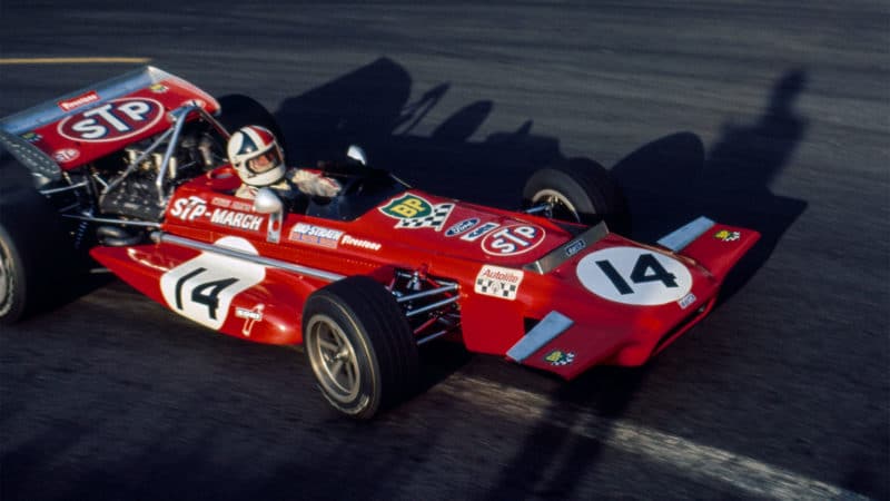 14 Amon Chris (aus), March Engineering, March 701 - Ford Cosworth, action during the 1970 French Grand Prix, 6th round of the 1970 Formula One season, on the Circuit de Charade, from July 3 to 5, 1970 in Clermont-Ferrand, France - Photo DPPI