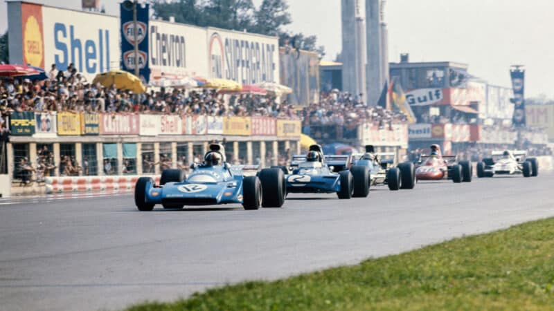 Chris Amon leads in his Matra at the 1971 Italian Grand Prix