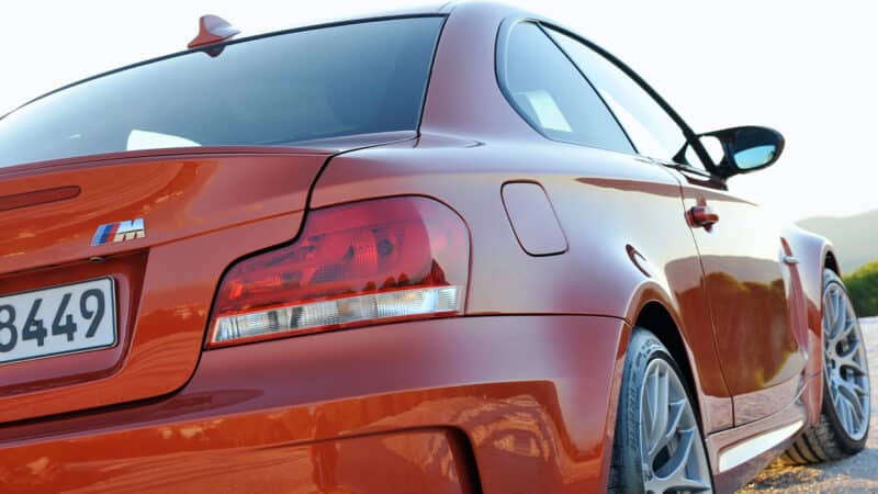 Close rear shot of 2011 BMW 1 Series M Coupe