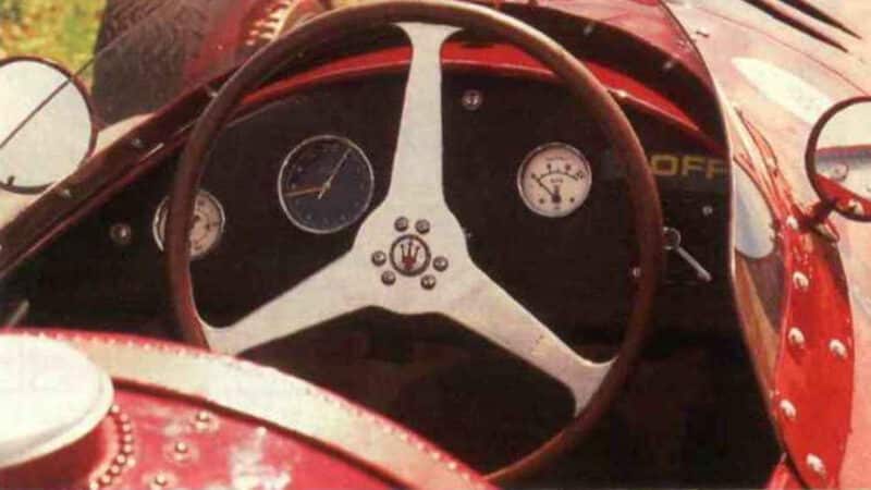 Cockpit of Maserati 250F F1 car