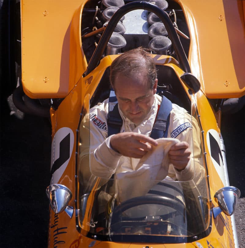 Denny Hulme in 1968 McLaren Ford