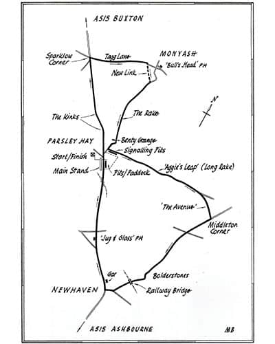Derbyshire track map
