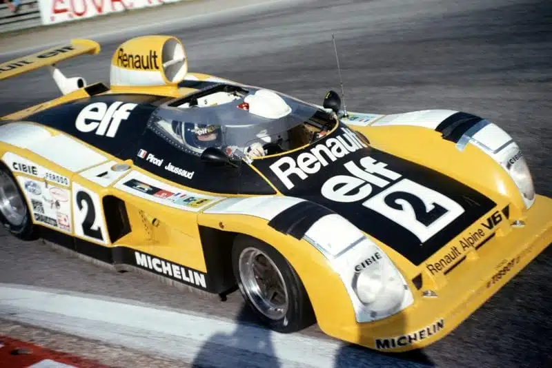 Didier Pironi & Jean-Pierre Jaussaud Alpine Renault leads at Le Mans in 1978